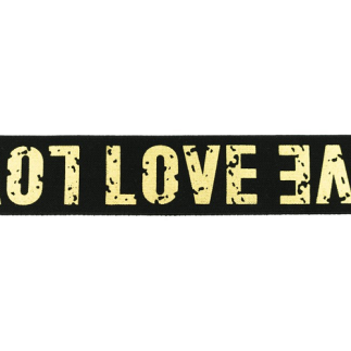 Elastic band 40mm Love black/gold
