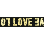 Elastic band 40mm Love black/gold