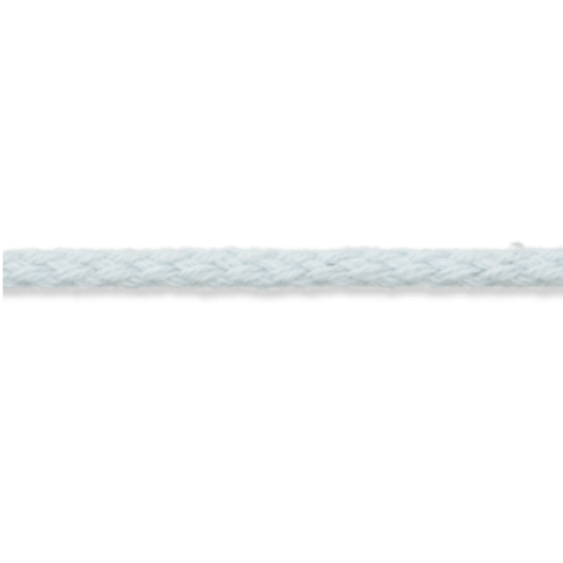 Cordon de coton 5mm bleu glace