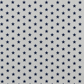 Popeline de coton - étoiles blanc / marine