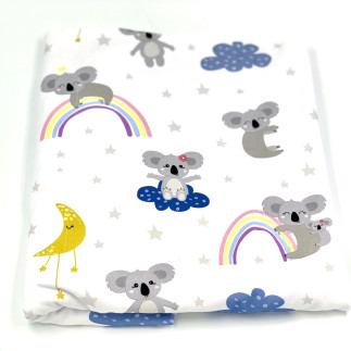 Biojersey - Urmelis Stoffwelt - Koala in the Sky weiss