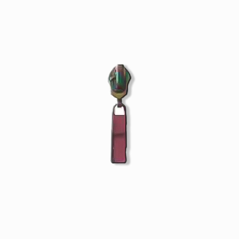 Zipper half length 6.5mm for metallized zipper rainbow