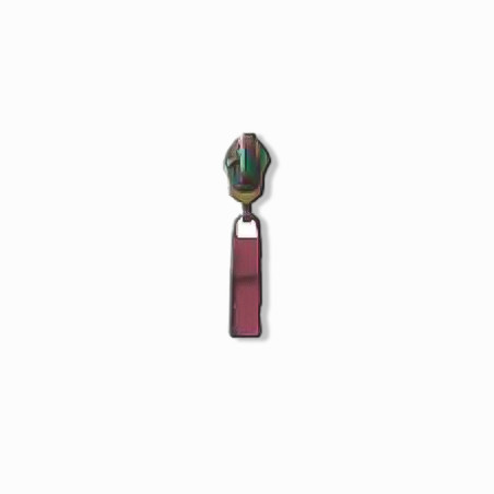 Zipper half length 6.5mm for metallized zipper rainbow