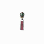 Zipper half length 6.5mm for metallized zipper rainbow