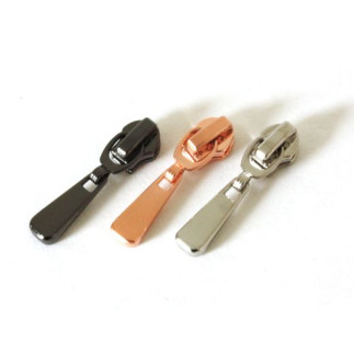 Zipper half length for 4mm metallized zipper