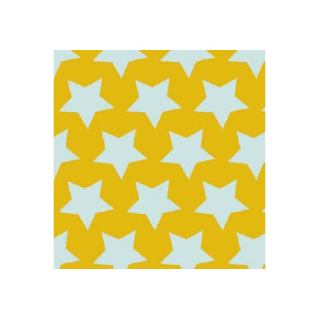 Cotton - Witney Giant Stars mustard