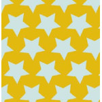 Woven Cotton - Witney Giant Stars mustard