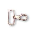 Mousqueton ovale 32 mm en or rose