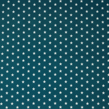 Cotton poplin - stars petrol (v)