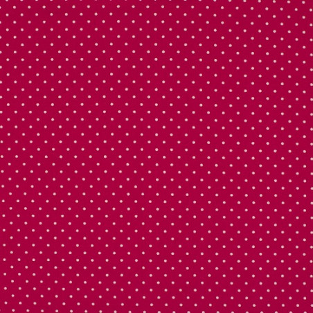 Cotton - dots fuchsia / white