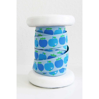 Ruban tissé - byGraziela pommes bleu