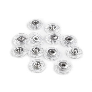 Metal snap fastener for sewing 20mm transparent