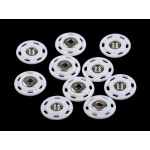 Metal snap fastener for sewing 25mm white