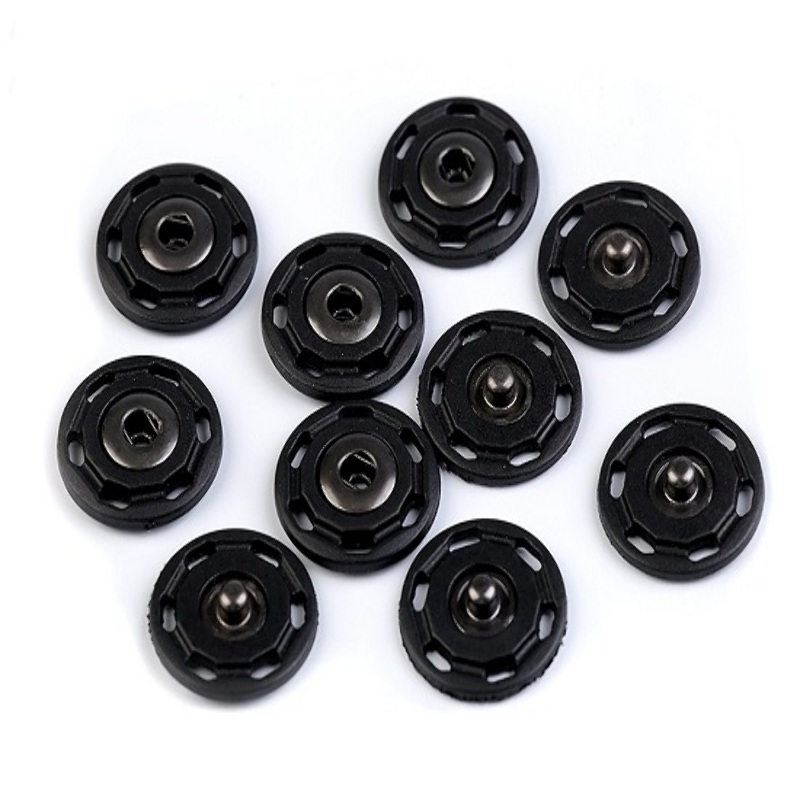 Bouton pression métallique à coudre 21 mm noir