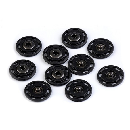 Metal snap fastener for sewing 21mm black