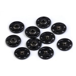 Metal snap on button to sew on 21mm black