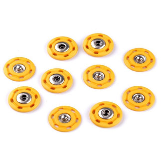 Metal snap fastener for sewing 25mm mustard yellow