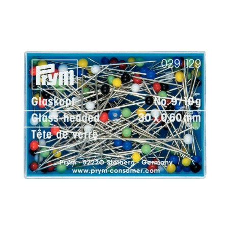 Ensemble de broches à tête en verre Prym