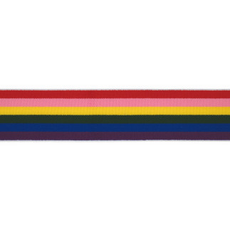 Gummiband 40mm Stripe rainbow