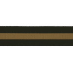 Elastic ribbon 40mm stripe black / gold (qt)