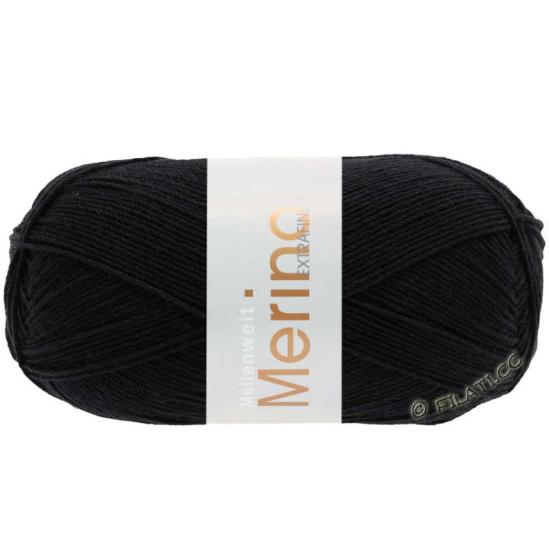 Lana Grossa - Meilenweit 100 extrafin black (2402)