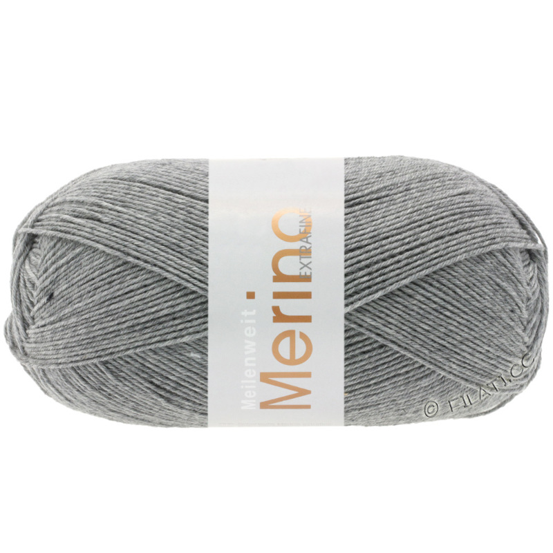 Lana Grossa - Meilenweit 100 extrafin gris clair mélangé (2404)