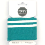 Poppy Cuff - light petrol / white