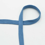 Cordon plat en coton coton tissé denim 15 mm (qt)