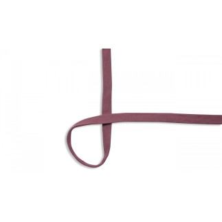 Cordon plat en coton 15 mm vieux rose (qt)