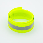 Reflective tapte to sew-on black neon yellow