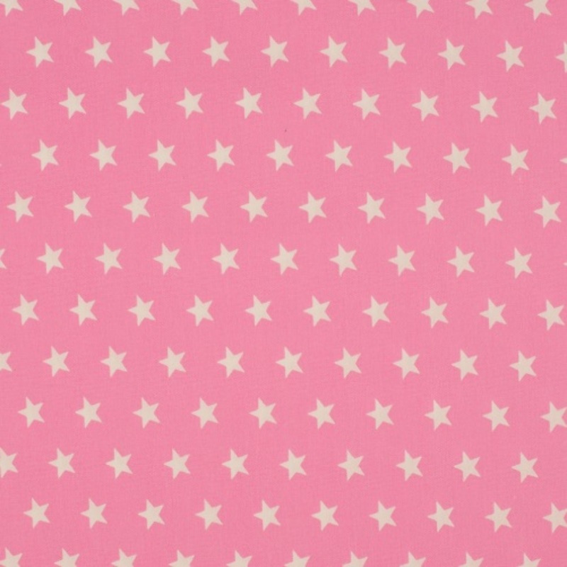 Woven Cotton - Mini Stars rose