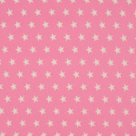 coton tissé - étoiles roses