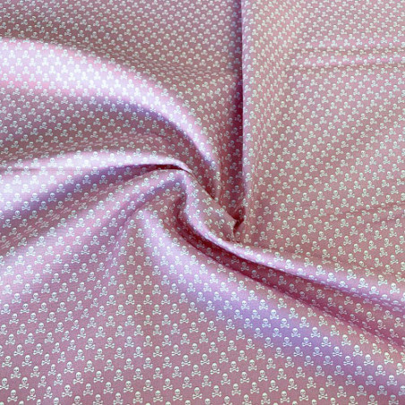 Cotton - Mini Skulls dusty pink (HeiQ)
