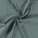 Woven Cotton - Mini hearts petrol green