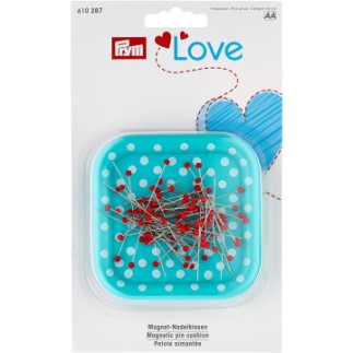 Prym Love Magnet-Nadelkissen mit Glaskopftstecknadeln mint