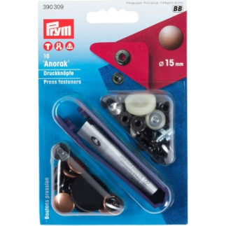 Prym Anorak snap fastener 15mm antique copper (309)