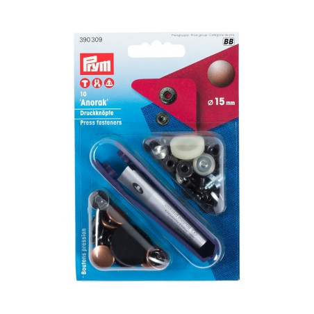 Prym Anorak snap fastener 15mm antique copper (309)