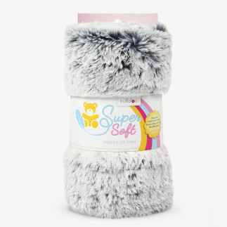 Nicki - Kullaloo Shaggy Dip-Dye Ash Gray 15mm - 100 x 75cm