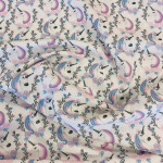 Camelot fabric - Enchanted Forest unicorns white