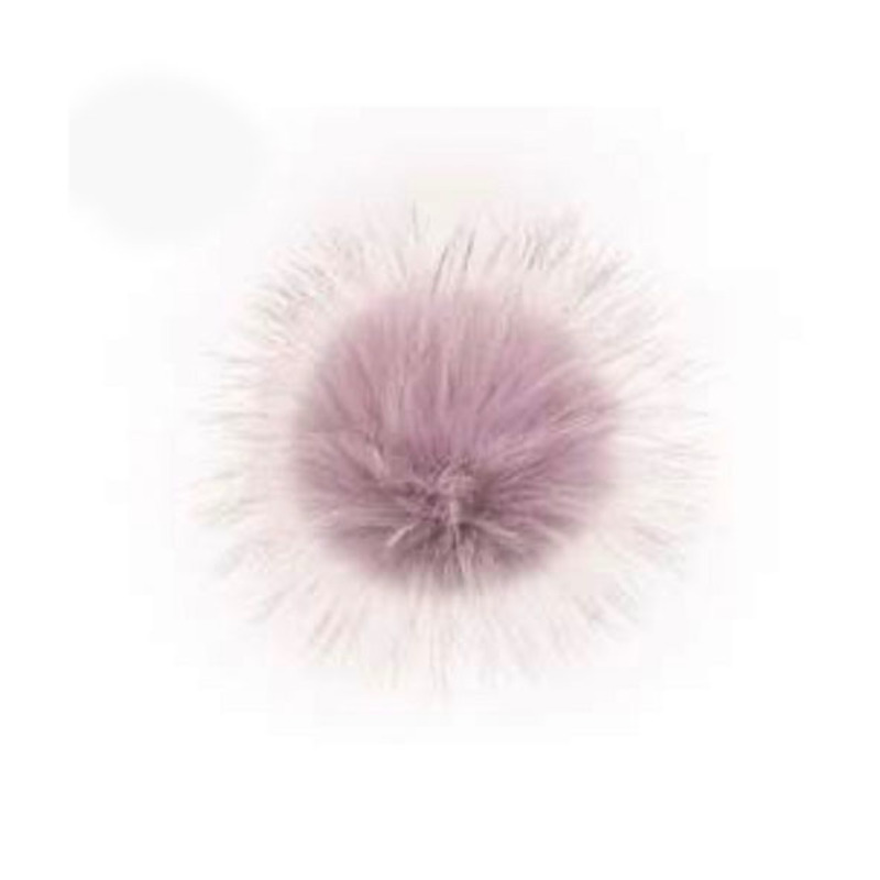 Pompon fausse fourrure - Raton laveur lavande