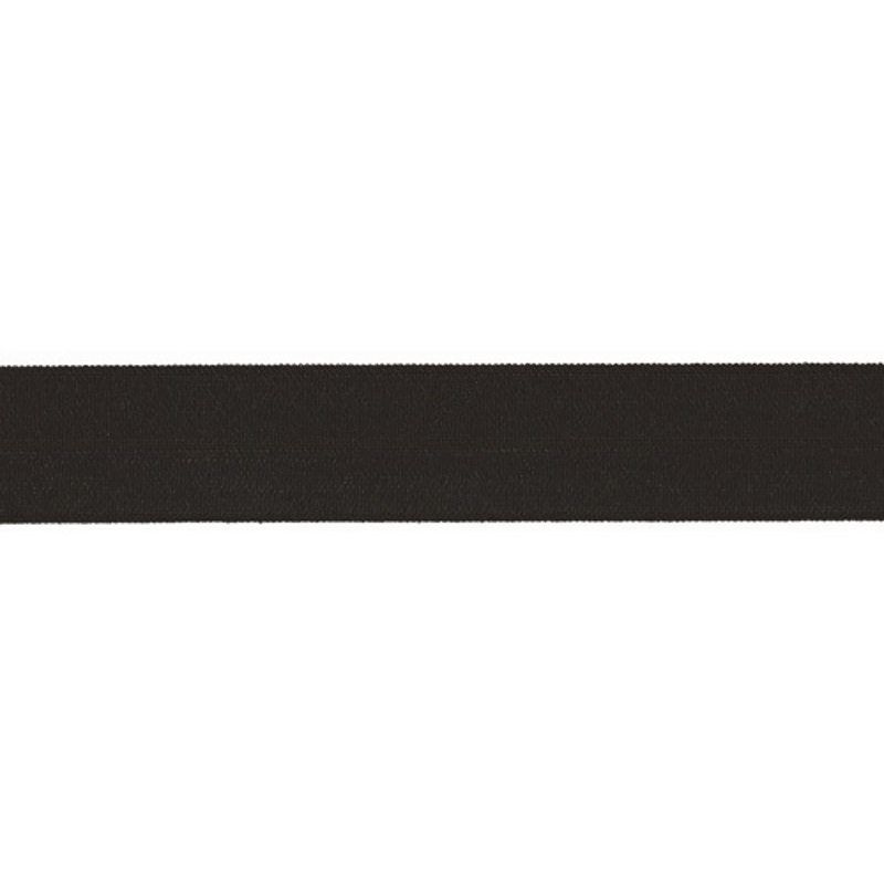 Bias tape elastic black (qt)