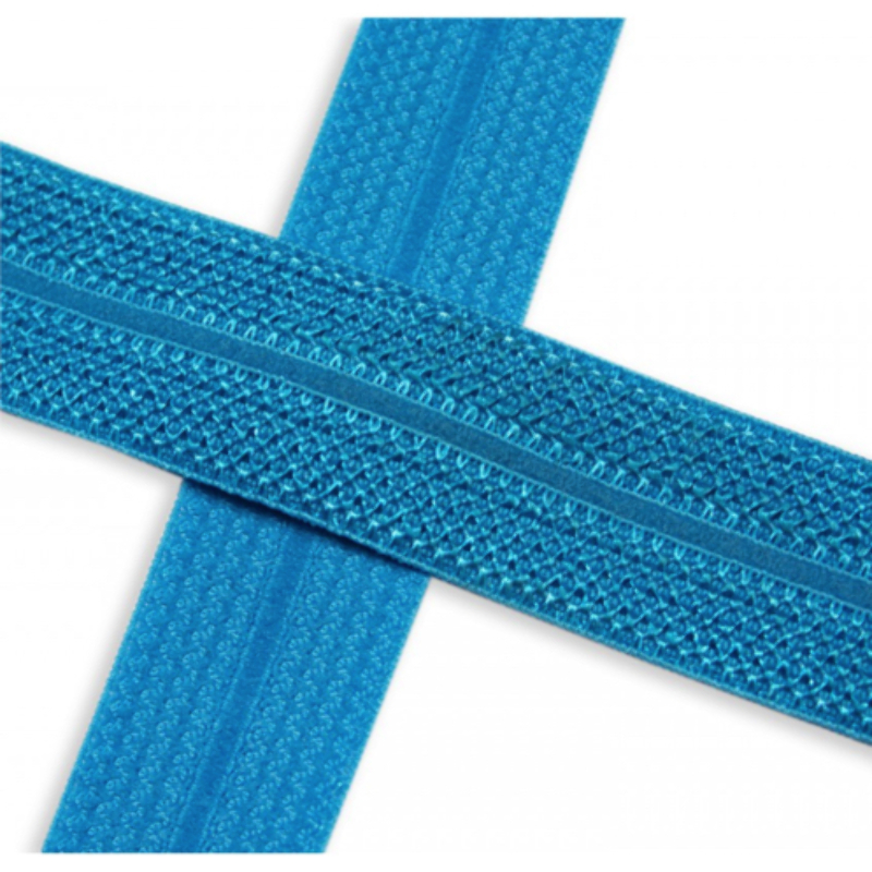 Bias tape elastic Jacquard aqua (qt)