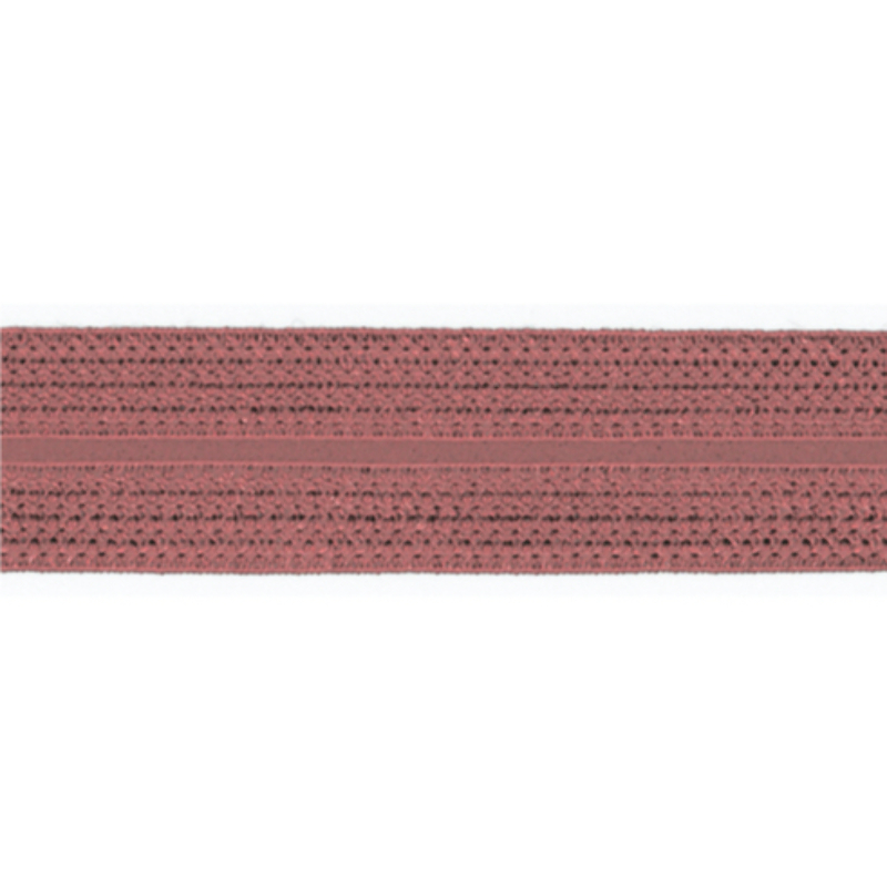Elastic edging tape Jacquard old pink (qt)