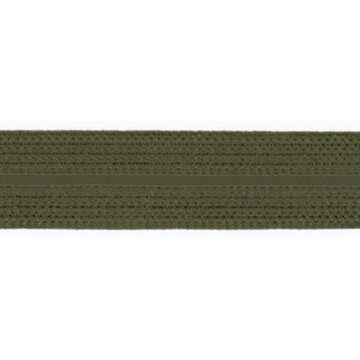 Elastic edging tape Jacquard army (qt)