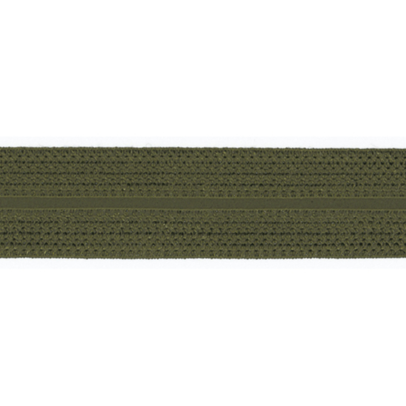 Elastisches Einfassband Jacquard army (qt)