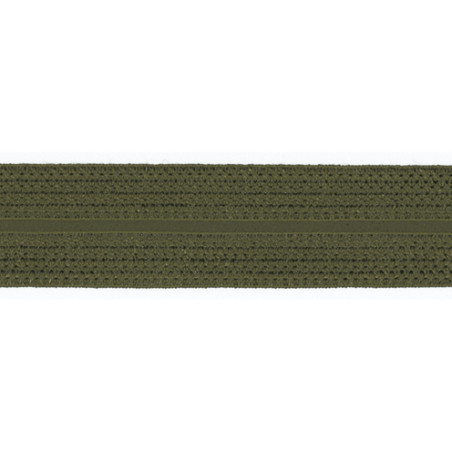 Elastic edging tape Jacquard army (qt)