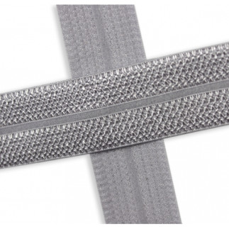 Elastic edging tape jacquard silver grey (qt)