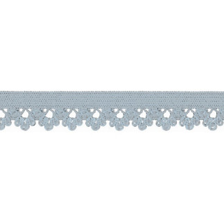 Fleurs en dentelle élastique bleu clair (qt)