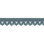 tissu de dentelle élastique fleurs bleu denim (qt)