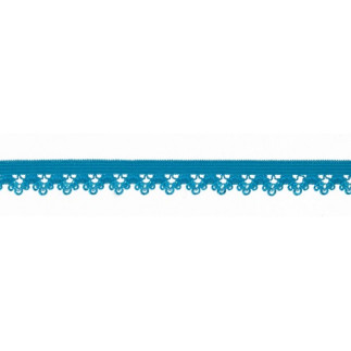 Elastic lace flowers dark turquoise (qt)